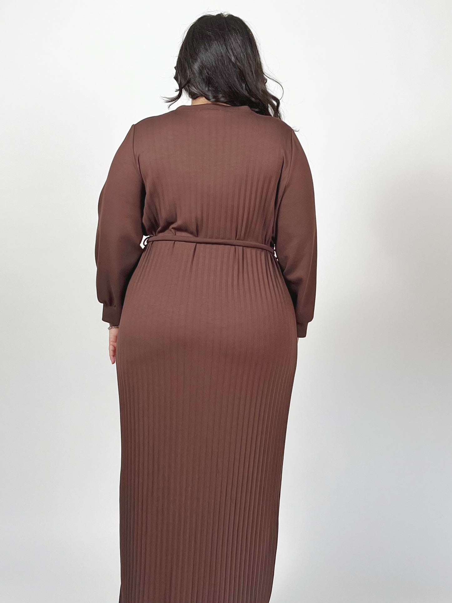 The Chocolate Pleated Dress