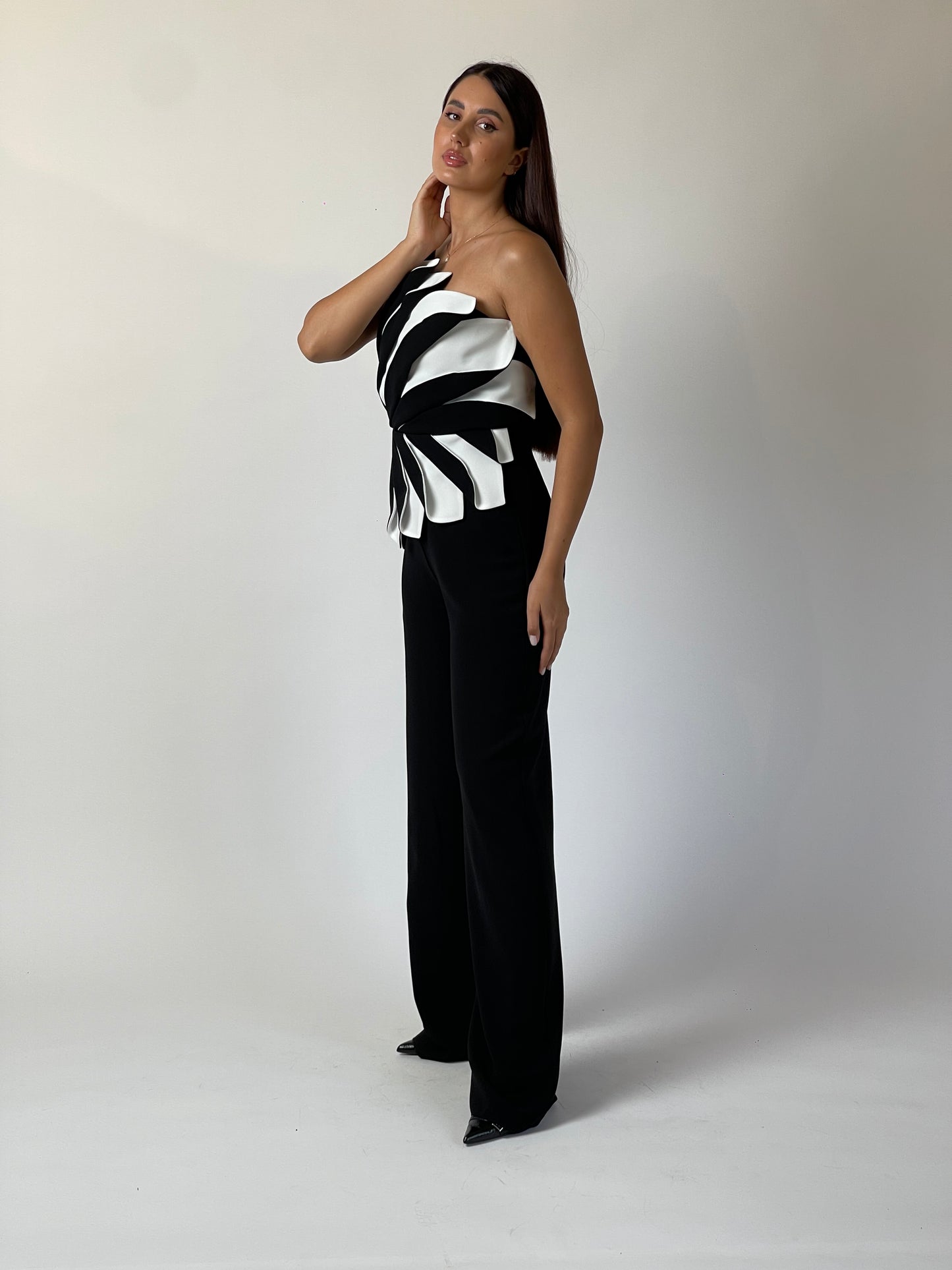 Monochrome Illusion Jumpsuit