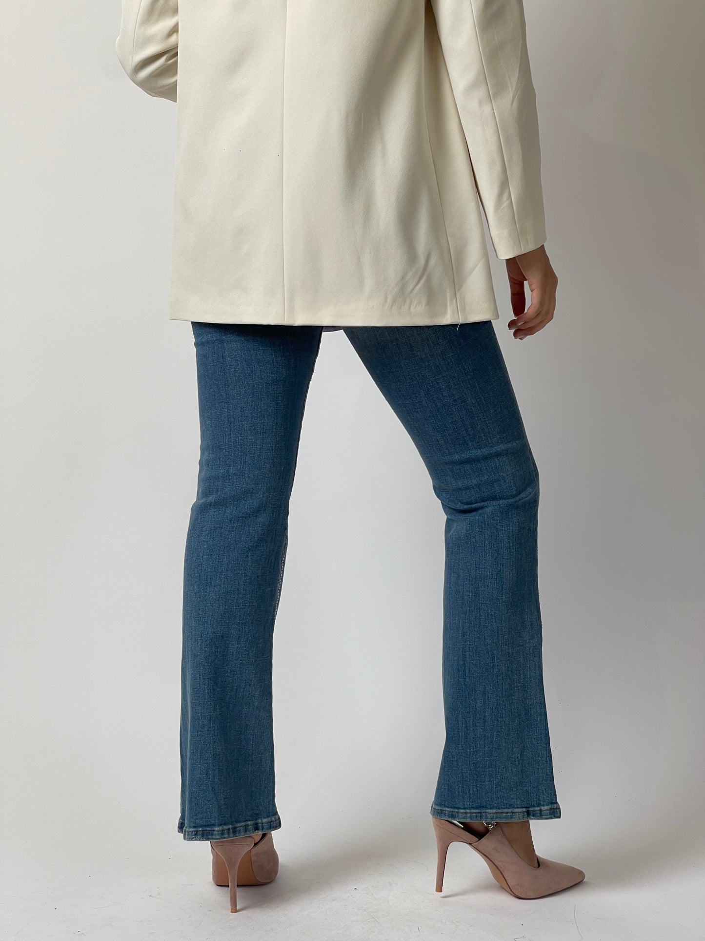 Crystal Hem Denim Pants