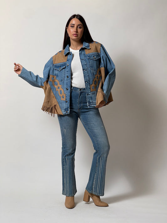 Western Fringe Denim Jacket