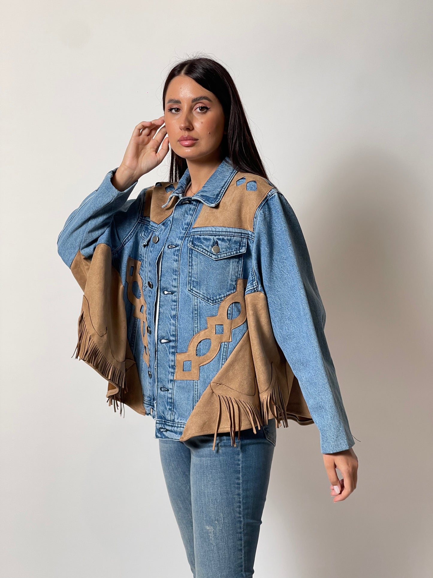 Western Fringe Denim Jacket