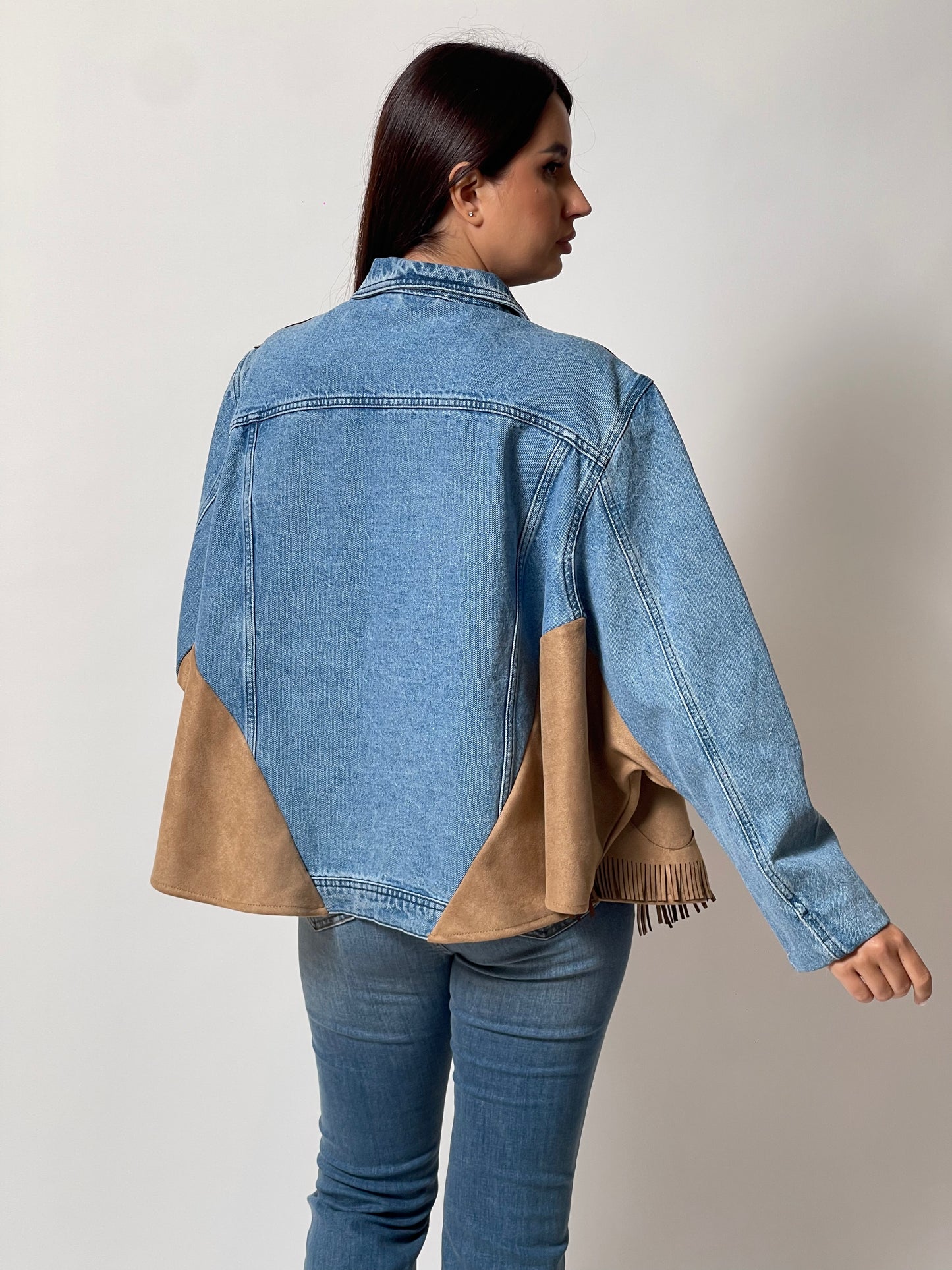 Western Fringe Denim Jacket