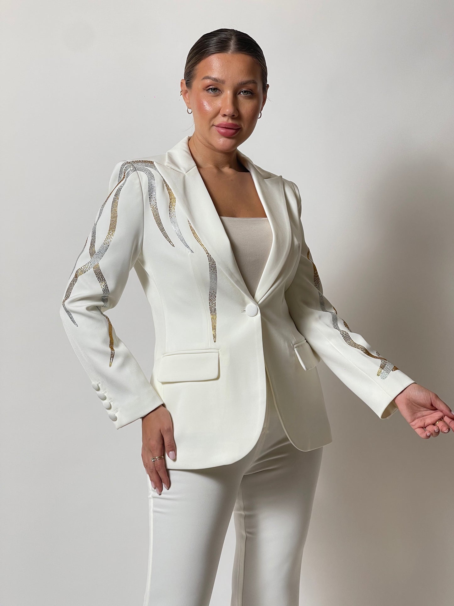 Celeste White Suit
