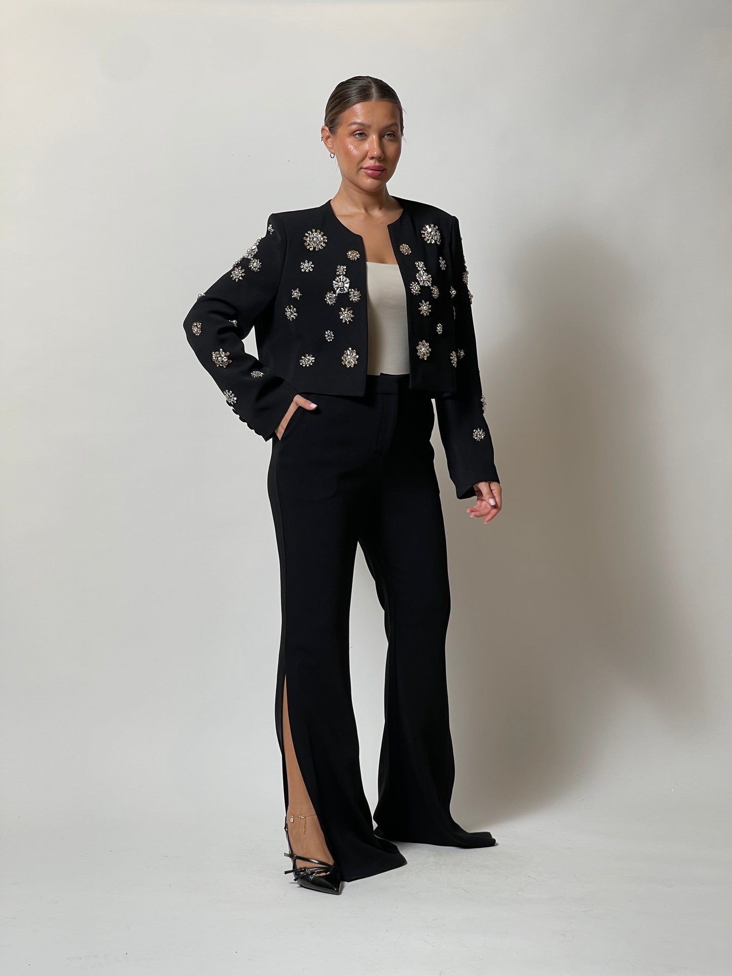 Crystal Embellished Suit