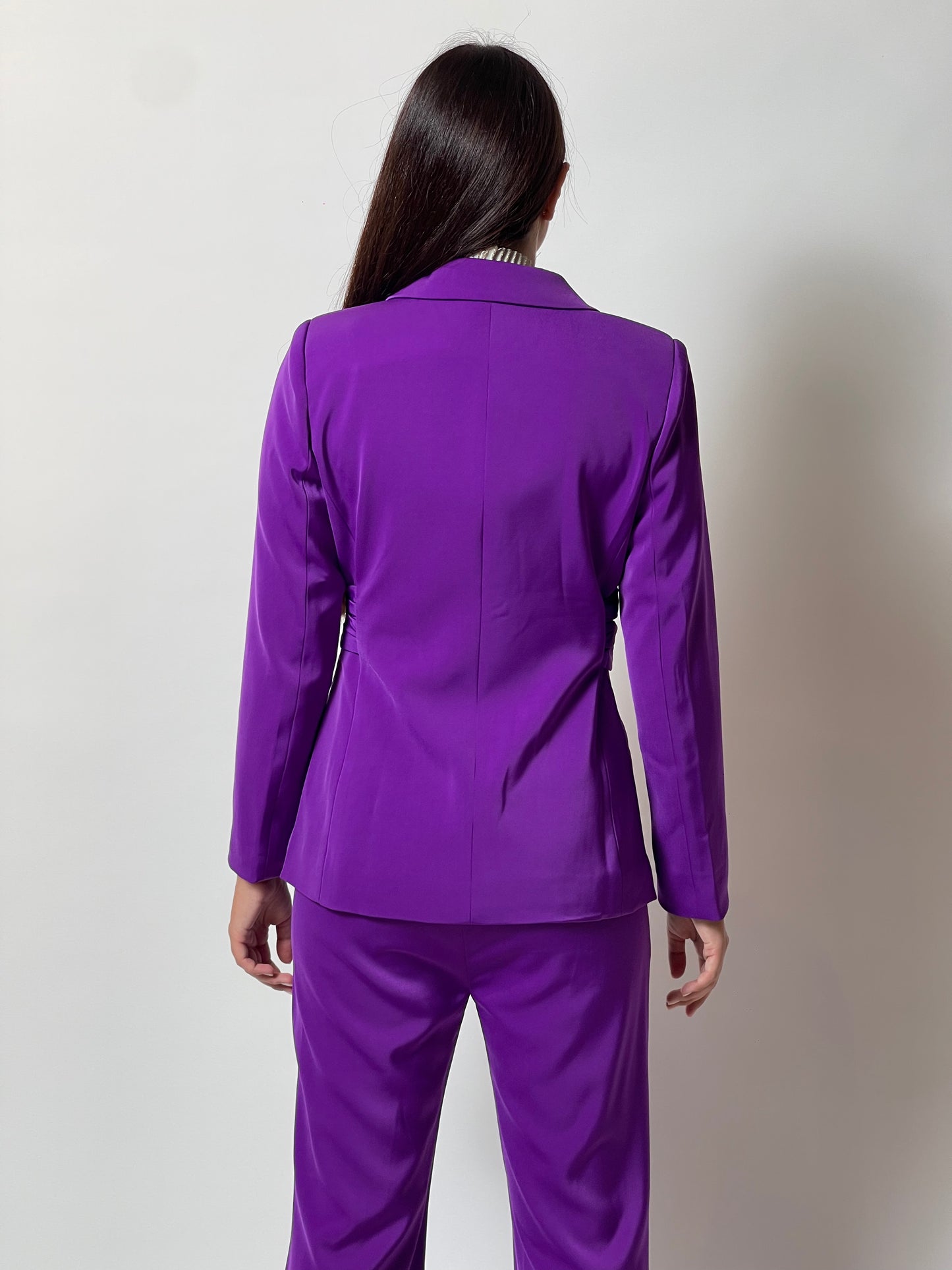 Violet Satin Suit