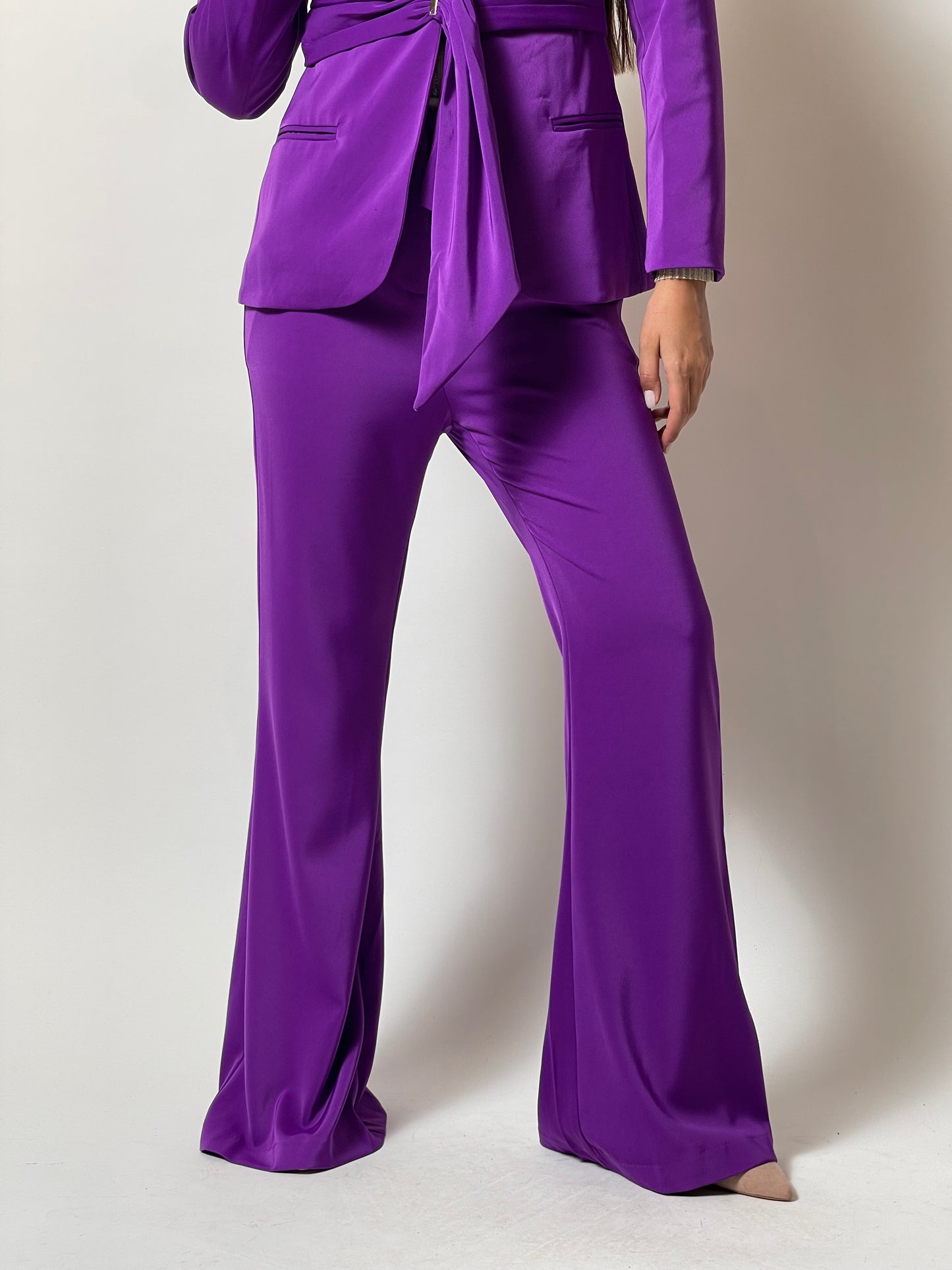 Violet Satin Suit